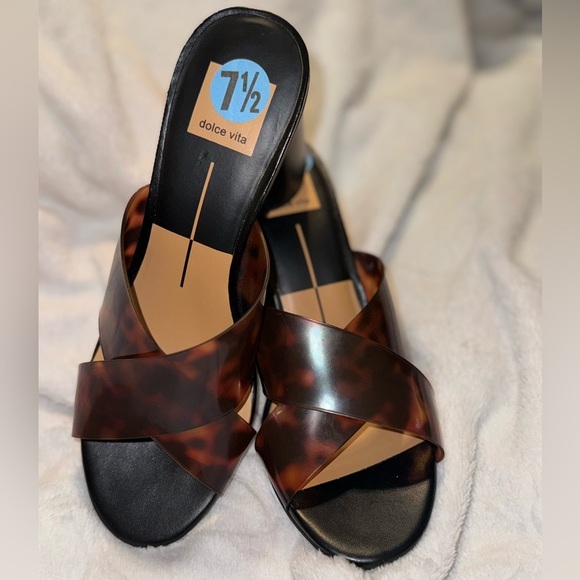 Dolce vita Joni style leopard shoes 7.5 Block heels New*! - Picture 8 of 12